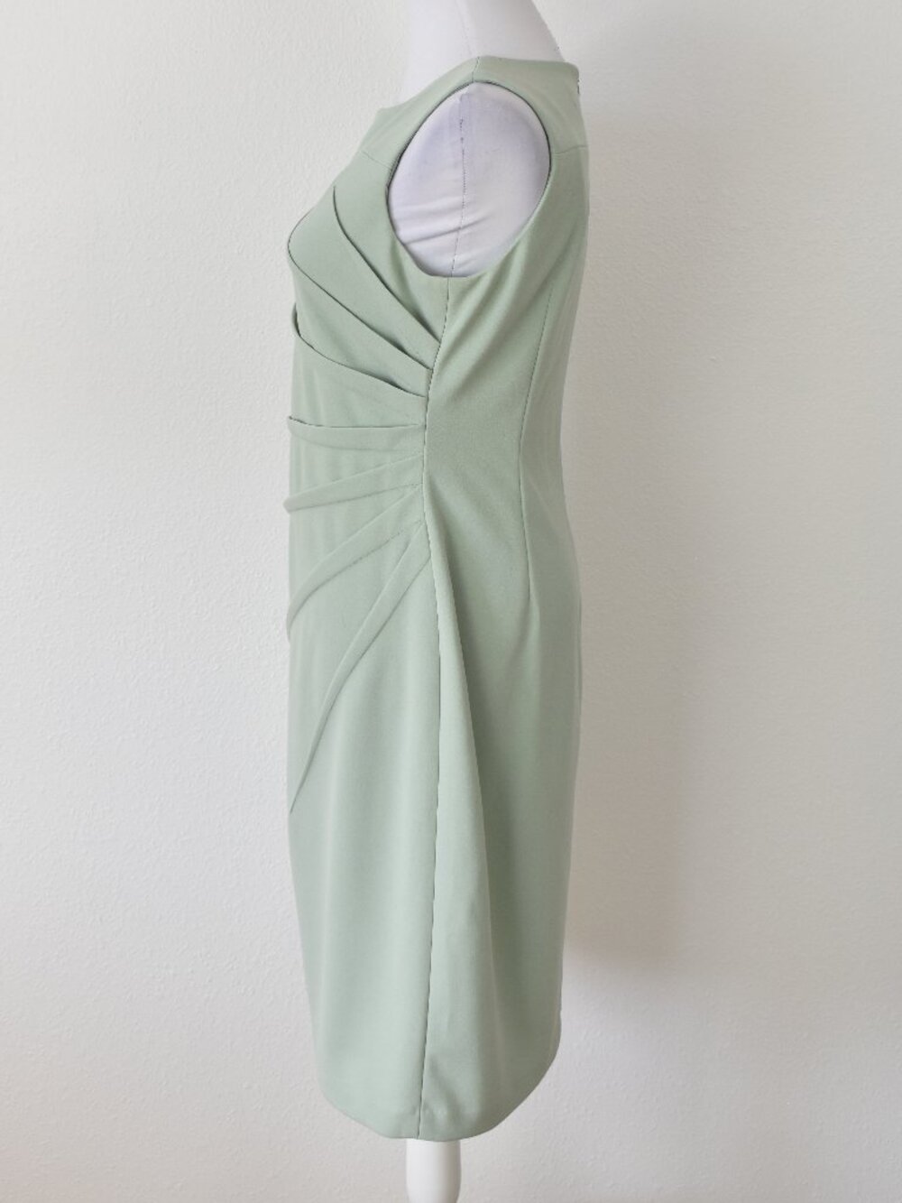 Calvin Klein Starburst Sheath Dress Sage - 8 - Picture 9 of 10